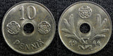 FINLAND Iron 1944 10 Pennia WWII Issue BU Coin KM#34.1 (23 018)