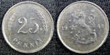 FINLAND Iron 1944 25 Penniä WWII Issue Ch.UNC KM# 25b (23 022)