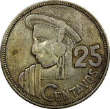 Guatemala Silver 1955 25 Centavos Mintage-408,574 27mm KM# 258 (22 577)