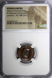ROMAN Licinius I AS CAESAR AD 308-324 BI REDUCED NUMMUS /JUPITER ZEUS NGC (010)
