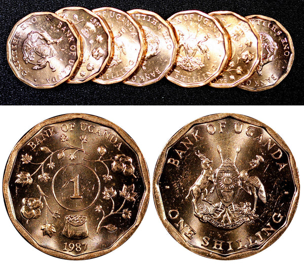 Uganda 1987 1 Shilling 1 YEAR TYPE UNC/BU KM# 27 RANDOM PICK (1 Coin) (22 177)