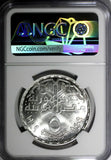 Egypt Silver AH1409//1989 5 Pounds NGC MS65 Mintage-5,000 37.2 mm KM# 665 (005)