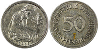 Germany - Federal Republic 1968 F  50 Pfennig 20 mm KM# 109.1 (21 200)