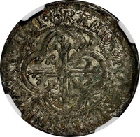 Germany Saxe-Meissen Friedrich & Wilhelm (1451-56) 1 GROSCHEN NGC AU58 TOP GRADE