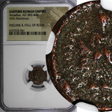 EASTERN ROMAN ARCADIUS AD 383-408 AE4 Nummus / Victory NGC (041)