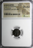 Roman Empire House Constantine II AD 337-340 AE Nummus NGC Ch AU (419)