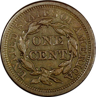 US Copper 1854 Braided Hair Large Cent 1c EX.LUX FAMILY COLLECTION (12 055)