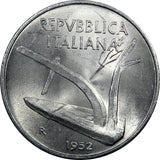 Italy Aluminum 1952-R 10 Lire UNC Condition Better Date KM# 93 (9896)