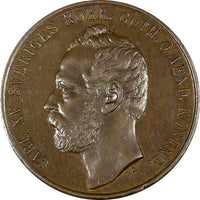 Sweden Carl XV Adolf (1859-1872) Bronze 1867 L.A.5 Ore 28.9mm UNC KM# 707 (394)
