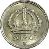 Sweden Gustaf V (1907-1950) Silver 1945 G 10 Öre UNC KM# 813 (22 065)