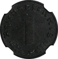 Germany-Third Reich Zinc 1941 A 1 Reichspfennig WWII NGC MS63 TOP GRADE KM97/026