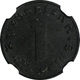 Germany-Third Reich Zinc 1941 A 1 Reichspfennig WWII NGC MS63 TOP GRADE KM97/026