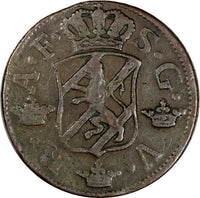 SWEDEN Adolf Frederick (1751-1771) Copper 1765 S.M.2 Ore 33.7 mm KM# 461 (302)