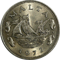 Malta Copper-Nickel 1972 10 Cents UNC KM# 11 (18 053)