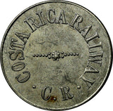 COSTA RICA SAN JOSE RAILWAY TOKEN 1891-1896 50 Centavos UNC  R-SJS 42