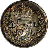 Great Britain Victoria Silver 1899 3 Pence Nice Toned S-3942; KM# 777 (13 898)