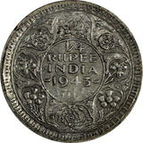 India-British George VI Silver 1943 (B) 1/4 Rupee  KM# 547 (20 238)