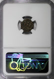 EASTERN ROMAN ARCADIUS AD 383-408 AE4 Nummus /Three emperors Spears NGC (037)