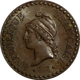 France Bronze 1849 A 1 Centime PARIS aUNC KM# 754 (14 022)