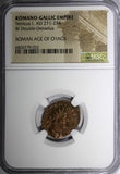 ROMANO-GALLIC EMPIRE Tetricus I 271-274 AD Billon Double Denarius/Rev.Virtus NGC