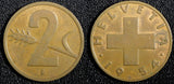 Switzerland Bronze 1954 B 2 Rappen KM# 47 (23 829)