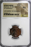 Roman Empire Maximian,AD 286-310 BI Aurelianianus/Victory From Jupiter NGC AU(9)