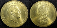 Denmark Frederik IX Aluminum-Bronze 1957 C S 2 Kroner GEM BU 31mm KM# 838.2 (34)