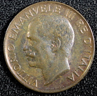 ITALY Vittorio Emanuele III  Bronze 1924 R 5 Centesimi UNC KM# 59 (23 878)