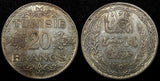 TUNISIA  Silver 1353 (1935) 20 Francs aUNC Nice Toned KM# 263 (22 954)