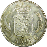 Denmark Christian X Silver 1916 VBP;AH 1 Krone High Grade ch.UNC KM# 819 (839)