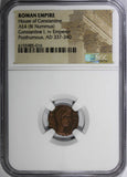 ROMAN Constantine I 'The Great' AD 337-340 AE4 Bi Nummus Posthumous issue NGC(6)