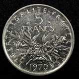 France 1970 5 Francs 29mm 1st Year Type KM# 926a.1  (22 722)