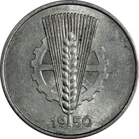 Germany-Democratic Republic Aluminum 1950 A 10 Pfennig XF KM# 3 (19 214)