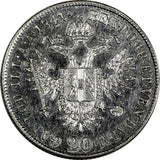 AUSTRIA Ferdinand I (1835-1848) Silver 1841-A 20 Kreuzer Vienna aUNC KM2208 (04)