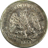 MEXICO Silver 1873 Go S 25 Centavos Guanajuato Mint-120,000 aUnc KM#406.5 (067)