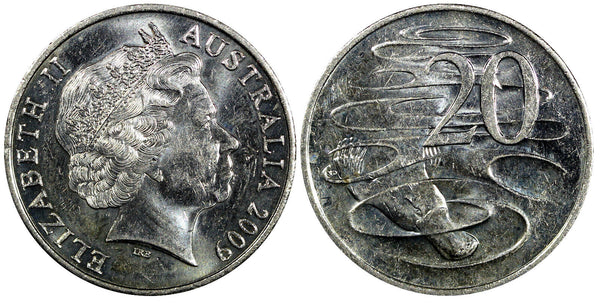 Australia Elizabeth II Copper-Nickel 2009 20 Cents 28.65mm UNC KM# 403 ( 977)