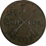 SWEDEN COPPER Gustaf IV Adolf 1802 1 SKILLING 34 mm KM#566 (17 915)