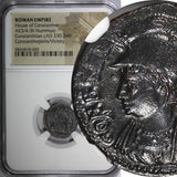 Roman Constantinian AD 330-340 AE3/4 NUMMUS NGC Rev.Constantinopolis/Victory (5)