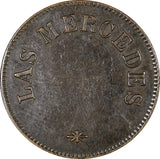 Guatemala Copper Nd (c - 1890) Finca Las Mercedes V I J Token 25 mm Rulau Gma337