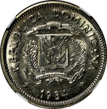 DOMINICAN REPUBLIC 1984 MO 5 Centavos NGC MS65 Sanchez and Mella KM# 59 (15)