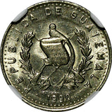 Guatemala 1990 5 Centavos Smaller letters.Dots NGC MS65 TOP GRADED KM# 276.4 (4)