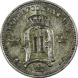 SWEDEN Oscar II Silver 1894 EB 10 Öre aUNC Condition KM# 755