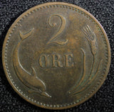 Denmark Christian IX Bronze 1897 VBP 2 Ore  KM# 793.2 (23 777)