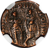 EASTERN ROMAN ARCADIUS AD 383-408 AE4 Nummus /crowned by Victory NGC (060)