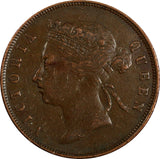 Straits Settlements Victoria (1837-1901) Bronze 1897 1 Cent ch.VF KM# 16 ( 905)