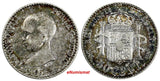 Spain Alfonso XIII Silver 1892/89 (92) PG-M 50 Centimos KM# 690 (12 068)