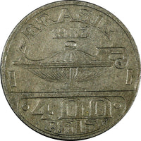 Brazil Oswaldo Cruz Copper-Nickel 1937 400 Reis KM# 539 (19 200)