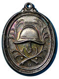 GERMANY Silver Oval Medal 1884 FUR 25 JAHRIGE DIENST-ZEIT Fire Service (8508)