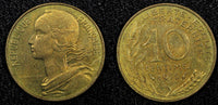 FRANCE Aluminum-Bronze 1975 10 Centimes KM# 929 (22 716)