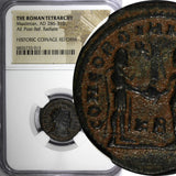 Roman Maximian,AD286-310 AE Post-Ref.Radiate / Victory From Jupiter NGC (013)